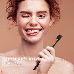 Ultra Soft Fiber Bristle Tooth Brush With Box - Black