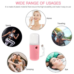 Portable Facial Nano Mist Sprayer - Pink