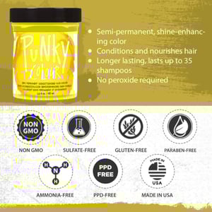 Jerome Russell Punky Color Semi-Permanent Conditioning Hair Color 100ml - Bright Yellow