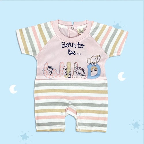 Jo AND Bo Premium Cotton Romper Suit Partywear - Pink (0-3 Months)