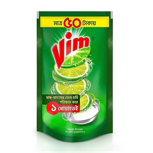 Vim Liquid Dishwash 200ml Refill Pack - UBL