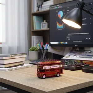 Metal Double Decker Bus Sharpener - Red