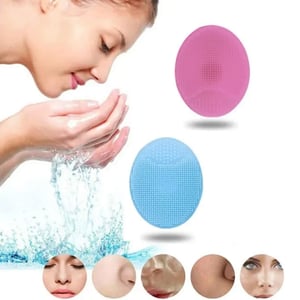 2pcs Silicone Massage Brush - Baby Pink & Baby Blue