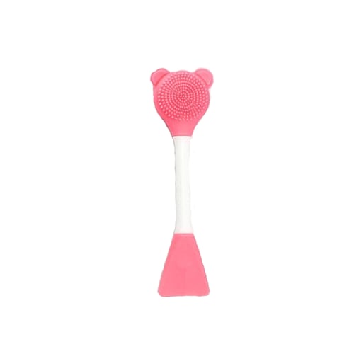 Multi-Functional Silicone 2-in-1 Face Scrubber & Spatula Stick - Pink