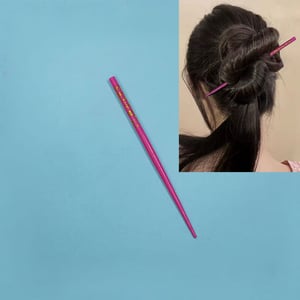 Small Size Stylish Hair Stick - Hot Pink