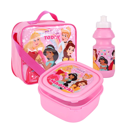 Disney Princess Insulated Lunch Box 3 Piece Set