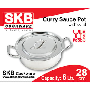 SKB Curry Sauce Pot with SS Lid - 28cm