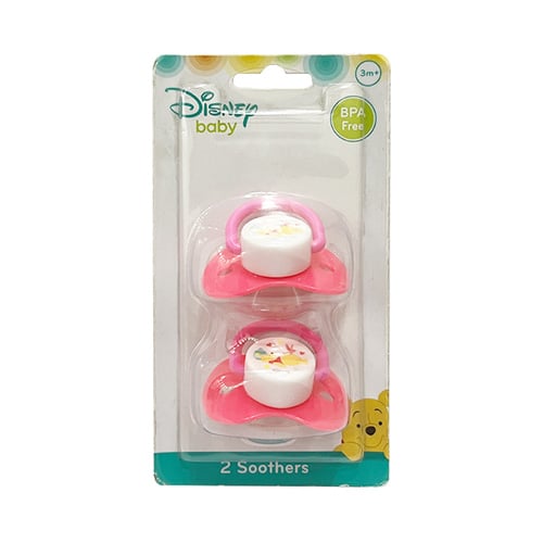 Disney Winnie The Pooh 3m+ Baby Soothers 2pcs - Pink