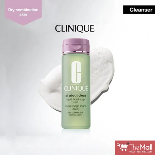 Clinique All About Clean Liquid Facial Soap 200ml •