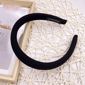 Padded Fabric Headband - Black