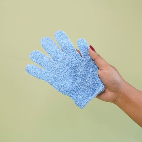 Body Scrubber Bath Gloves - Sky Blue