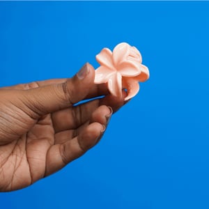 Plumeria Flower Shape Hair Clip - Peach Pink