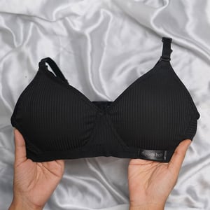 Soft Padded Bra For Women - 38-XL Black