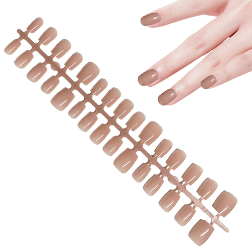 Premium False Nails 30pcs - Dark Nude