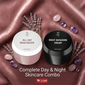 Skin Cafe All-Day Moisturizer With Niacinamide 50g With Skin Cafe Night Repairing Cream With Collagen 50g Combo