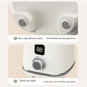 Rechargeable Citrus Juicer With Led Display - White