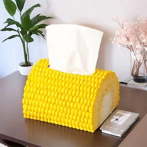 Corn Design Tissue Box - Yellow