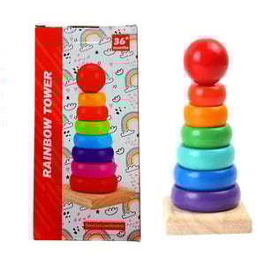 Rainbow Tower Wooden Toy