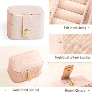 Mini Jewelry Ring Box - Beige