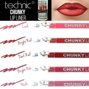 Technic Chunky Lip Liner Pencil & Sharpener - Coral