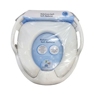 Baby Toilet Trainer Soft Seat With Handle - White