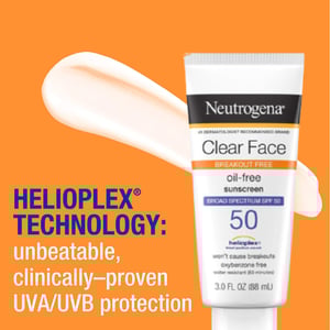 Neutrogena Clear Face Oil Free Sunscreen 88ml - SPF 50 •