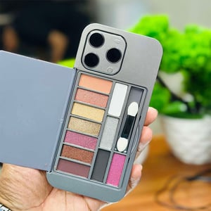 Biggerbowie Iphone 14 Pro Max Shaped 11 Color Eyeshadow Palette with Mirror - Titanium Grey