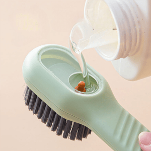 Shoe Cleaning Brush With Liquid Dispenser - Grayish Olive