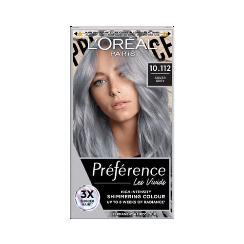L'Oreal Paris Preference Les Vivid Permanent Haircolour - 10.112 Silver Grey•