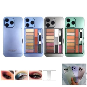 Biggerbowie Iphone 14 Pro Max Shaped 11 Color Eyeshadow Palette with Mirror - Titanium Grey