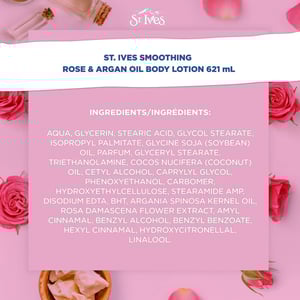 St. Ives Smoothing Body Lotion With Rose & Argan Oil 621ml  •