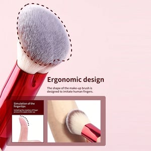 Maange Professional Makeup Brush 6pcs Set Box - Red
