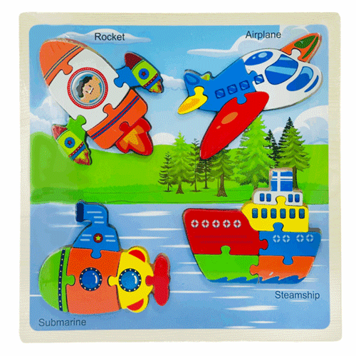 Wooden Jigsaw Puzzle - Vehicles