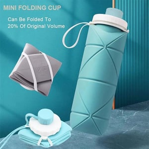 Silicone Folding Bottle 600ml - Grey
