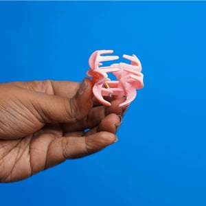 Plumeria Flower Shape Hair Clip - Pink
