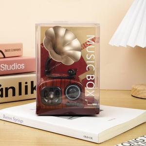 Mini Retro Gramophone With Winding Key