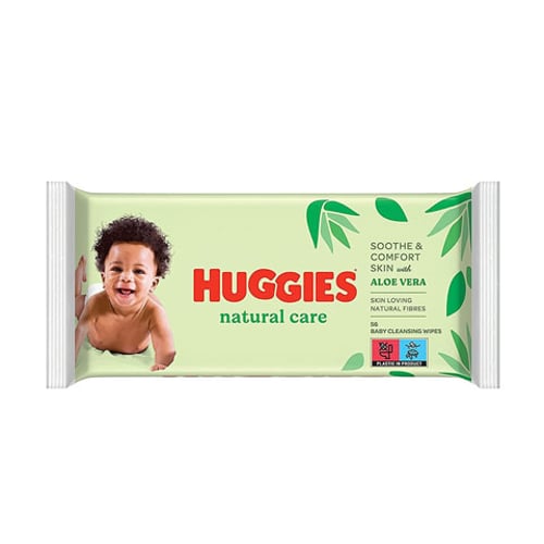 Huggies Natural Care Soothe & Comfort Skin Wipes with Aloe Vera - 56 Wipes