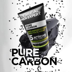 L'Oreal Paris Men Expert Pure Carbon Purifying Daily Face Wash with Purifying Carbon 100ml•