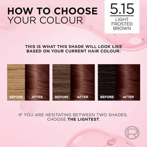 L'Oreal Paris Excellence Creme Haircolour - 5.15 Natural Ice Brown •