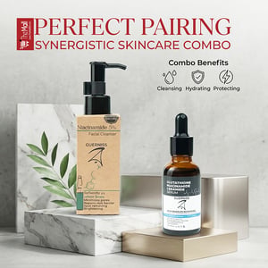 Guerniss Raw Niacinamide 5% Facial Cleanser 100ml With Guerniss Raw Glutathione Niacinamide Serum 30ml Combo