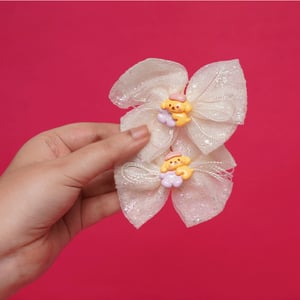 Baby Girl Bow hair Clip 1pc - Light Yellow Cinnamoroll