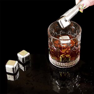 Reusable Metal Ice Cube With Clamp Set