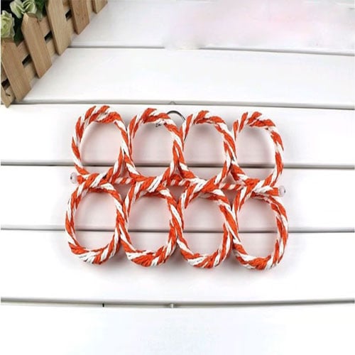 Foldable 28 Ring Scarf Hanger - Orange & White