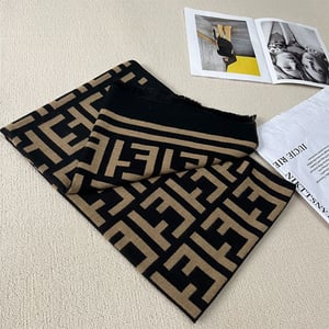 Trendy Korean Style Cashmere Shawl - Fendi Pattern