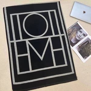 Trendy Korean Style Cashmere Shawl - Toteme Pattern