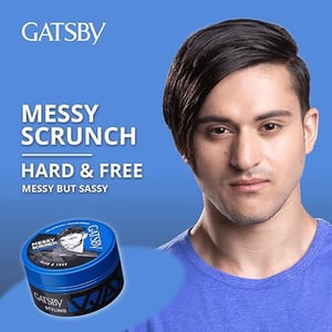 Gatsby Messy Layer Hard & Free Hair Styling Wax 75g  •