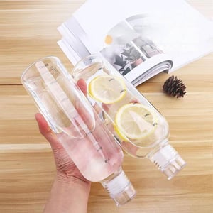 Transparent Glass Water Bottle 750ml