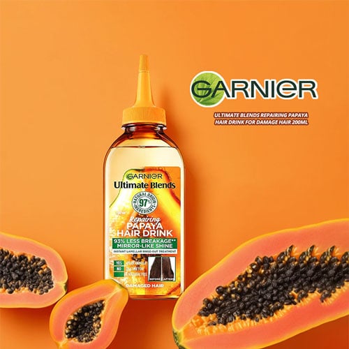 Garnier Ultimate Blends Repairing Papaya Hair Drink for Damage Hair 200ml•