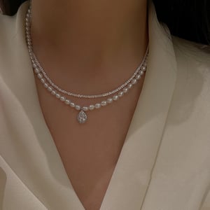 Double Layer Detachable Clavicle Chain (24009)