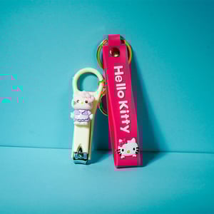 Hello Kitty Key Ring With Nail Clipper - Cream